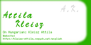 attila kleisz business card